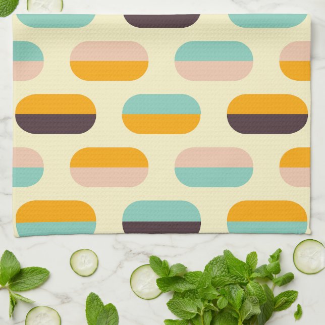 Mid Century Modern Kitchen Towel (Folded)