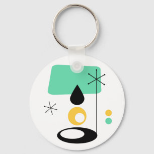 mid century modern lamp design blue gold key ring