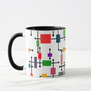 Mid-Century Modern Large Grid  Mug