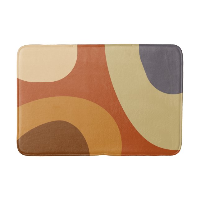Mid Century Modern Large Shapes Bath Mat (Front)