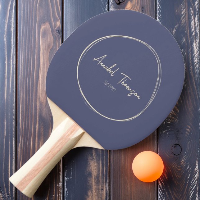 Mid-Century Modern Lavender Breeze with Name  Ping Pong Paddle (Creator Uploaded)