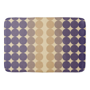 Mid Century Modern Lavender Circles Bath Mat