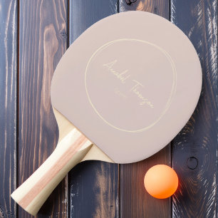 Mid-Century Modern Lavender Kiss with Name  Ping Pong Paddle
