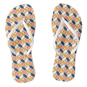Mid-Century Modern Leaf Pattern Jandals