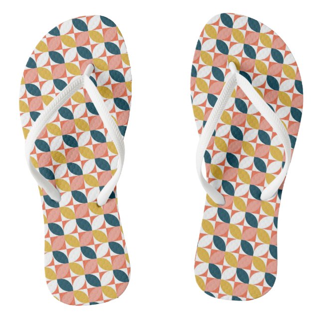 Mid-Century Modern Leaf Pattern Jandals (Footbed)