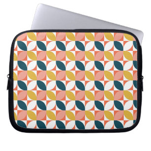 Mid-Century Modern Leaf Pattern Laptop Sleeve