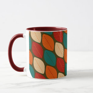 Mid-century Modern 'Leaf' Pattern Mug