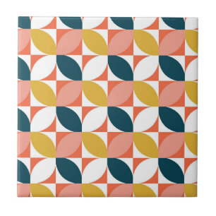 Mid-Century Modern Leaf Pattern Tile