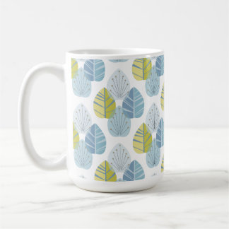 Mid-Century Modern Leaves Coffee Mug