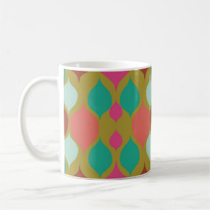 Mid Century Modern Lime Geometric Coffee Mug