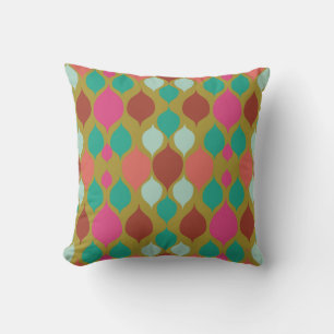 Mid Century Modern Lime Geometric Cushion