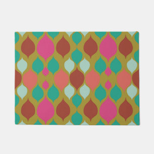 Mid Century Modern Lime Geometric  Doormat