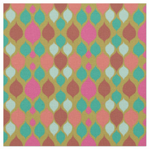 Mid Century Modern Lime Geometric Fabric