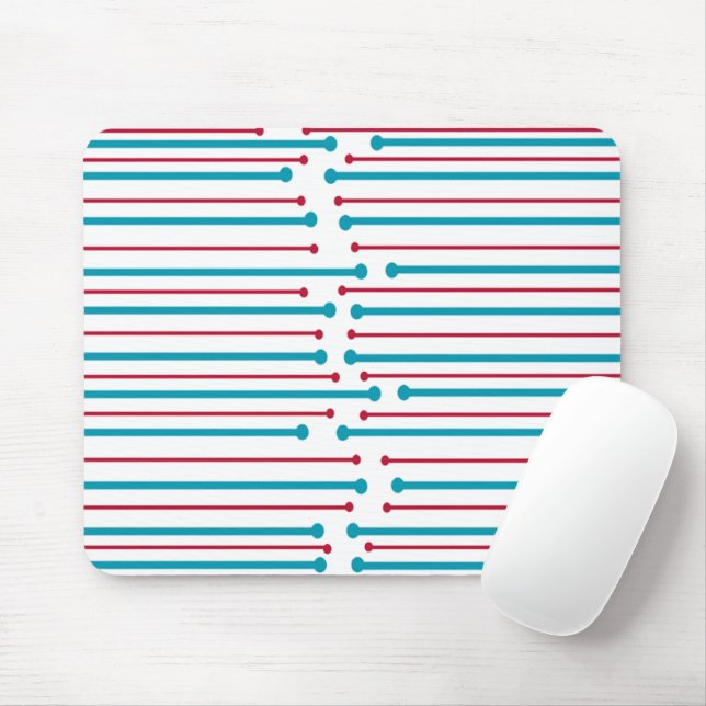 Mid-Century Modern Lines  Mouse Pad (With Mouse)