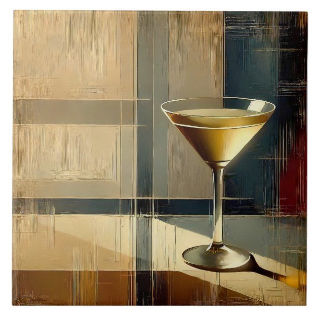 Mid Century Modern Martini in a Moonbeam Tile (Front)