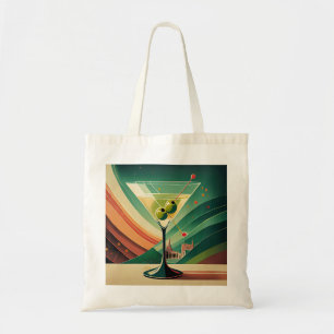 Mid Century Modern Martini Travel Cathedral View Tote Bag