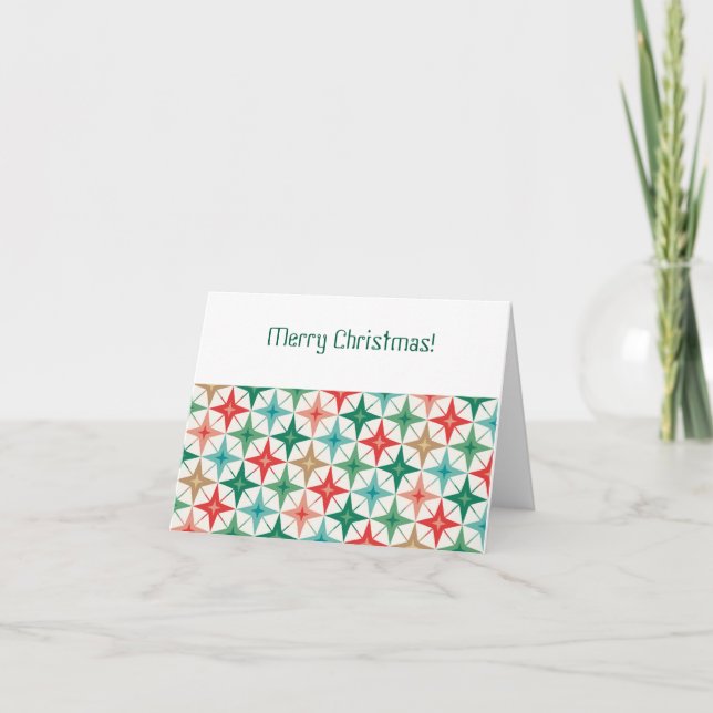 Mid Century Modern Merry Christmas Card (Front)