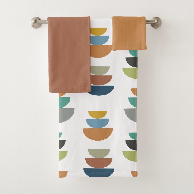 Mid-Century Modern Minimalism  Bath Towel Set (Insitu)