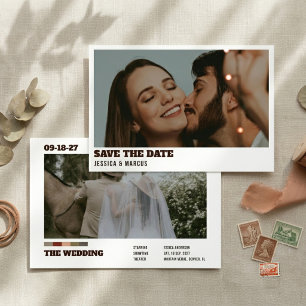 Mid-century Modern Movie Poster Wedding Photo Save The Date