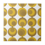 Mid-Century Modern Mustard Gold Retro Geo Pattern Tile<br><div class="desc">Mid-century modern inspired design featuring a seamless pattern of retro golden mustard circles on a white background. Simple, clean modern design. Create your own custom pattern by uploading a new image, or use the "contact this designer" button for help. To create your own patterned design: 1. Select personalise this template....</div>
