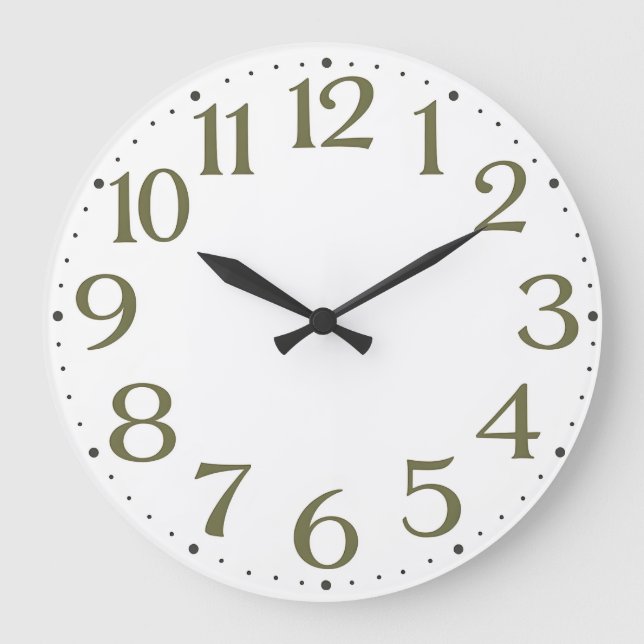 Mid-Century Modern Numeral Large Clock (Front)