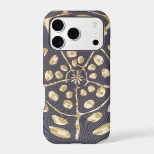 Mid-Century Modern Olive Green Polka Dot Radial