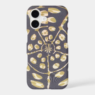 Mid-Century Modern Olive Green Polka Dot Radial