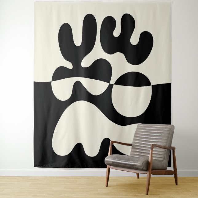 Mid Century Modern Organic Abstraction Tapestry (In Situ)