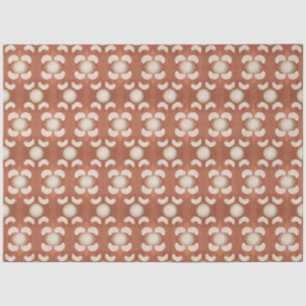 Mid Century Modern Organic Circle Kidney Bean Rust Tissue Paper
