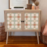 Mid Century Modern Organic Circles Round Decoupage Tissue Paper<br><div class="desc">"Mid Century Modern Organic Circles Round Decoupage Tissue Paper." Mid Century Modern inspired repeat pattern design with organic circles and diamond geometric elements and a colour palette of warm, sage mint green, cream and rust for a soothing, relaxing home decor design. Art by internationally licensed artist and designer, Audrey Jeanne...</div>