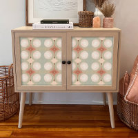 Mid Century Modern Organic Circles Round Decoupage