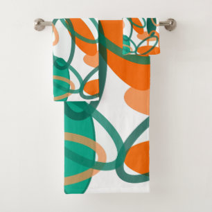 Mid-Century Modern Ovals Bath Towel Set
