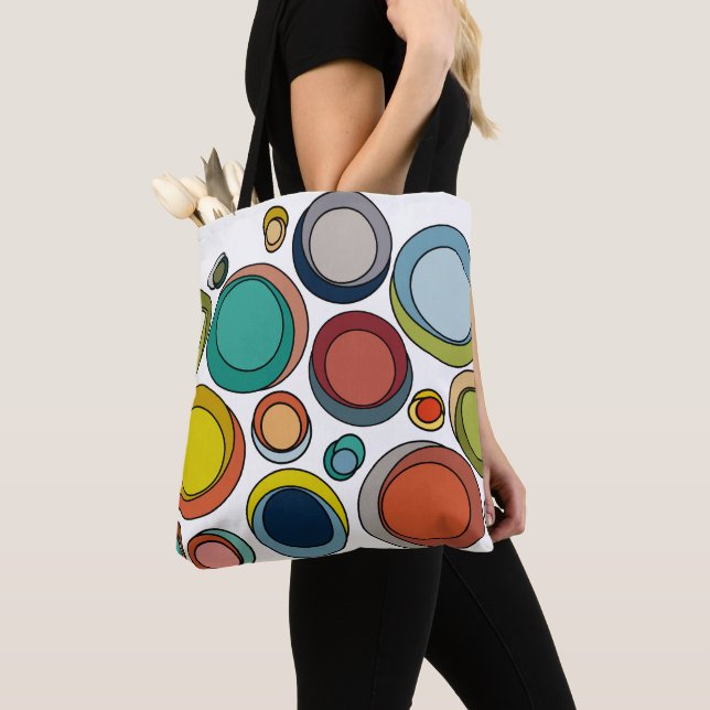 Mid-Century Modern Ovals  Tote Bag (Close Up)