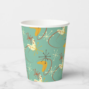 Mid-Century Modern Paper Cups – 1950s Atomic Party