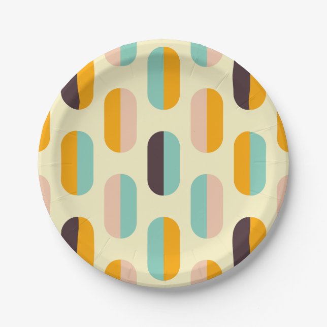 Mid Century Modern Paper Plate (Front)