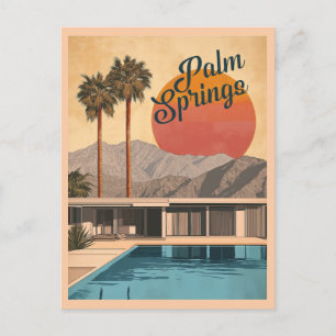 Mid-Century Modern Paradise: Palm Springs Postcard
