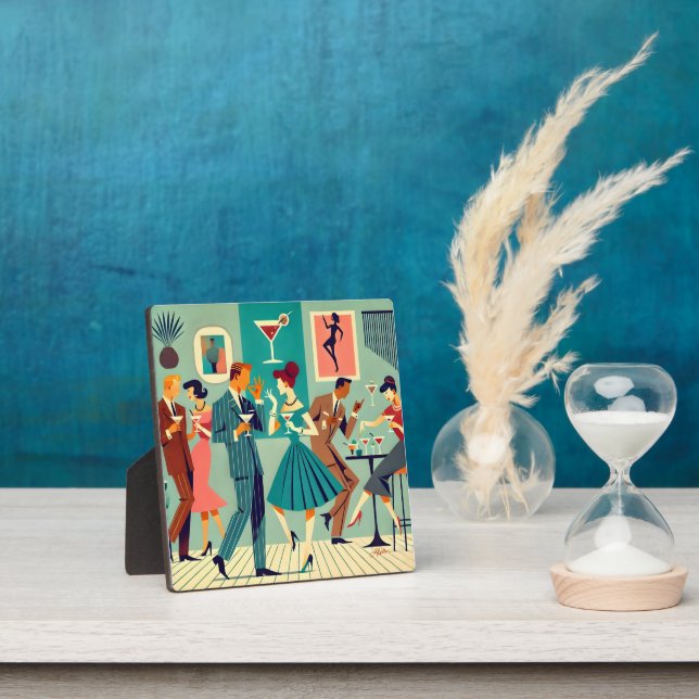 Mid Century Modern Party The Martini Dance Plaque (Insitu)