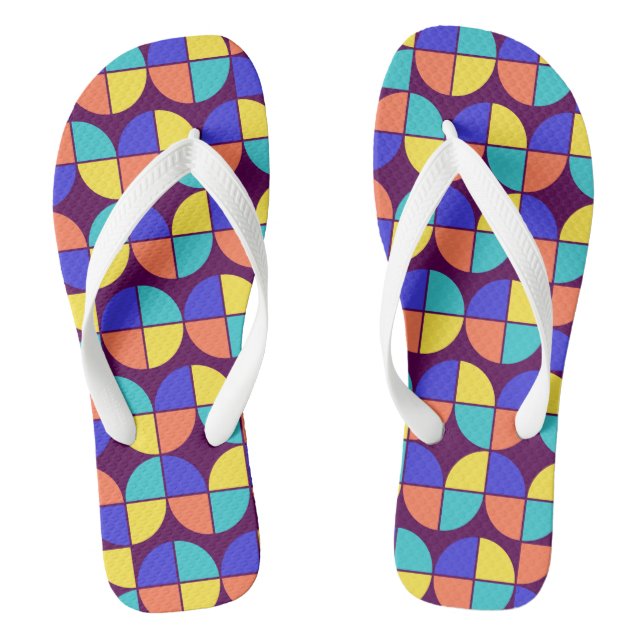 MID CENTURY MODERN Pattern Flip Flops (Footbed)