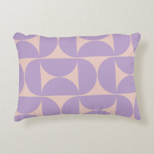 Mid Century Modern Pattern Lavender Decorative Cushion