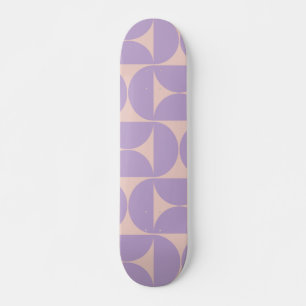 Mid Century Modern Pattern Lavender Skateboard