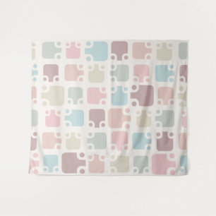 Mid Century Modern Pattern Pastel Tapestry