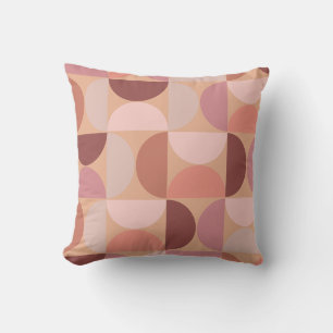 Mid Century Modern Pattern Peach Fuzz Cushion