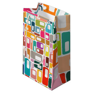Mid-Century Modern Pattern Small Gift Bag