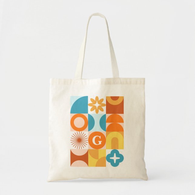 Mid Century Modern Pattern Tote Bag (Front)