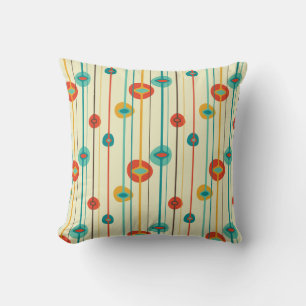 Mid century modern patterned  number  18 cushion