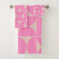 Mid Century Modern Peach And Pink Preppy Pattern