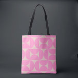 Mid Century Modern Peach And Pink Preppy Pattern Tote Bag<br><div class="desc">Retro mid century modern pattern – abstract geometric shapes – minimalist pattern in peach / beige and pink.</div>