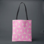 Mid Century Modern Peach And Pink Preppy Pattern Tote Bag<br><div class="desc">Retro mid century modern pattern – abstract geometric shapes – minimalist pattern in peach / beige and pink.</div>