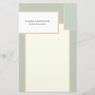 mid century modern Personalised Stationery Paper
