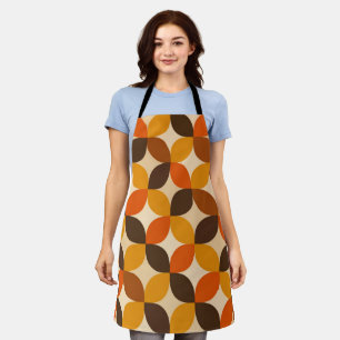 Mid century Modern Petal Pattern Apron